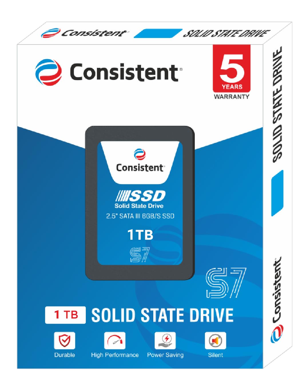 Consistent 2.5 1 TB SSD with SATA III Interface, 6Gb/s,Read/Write