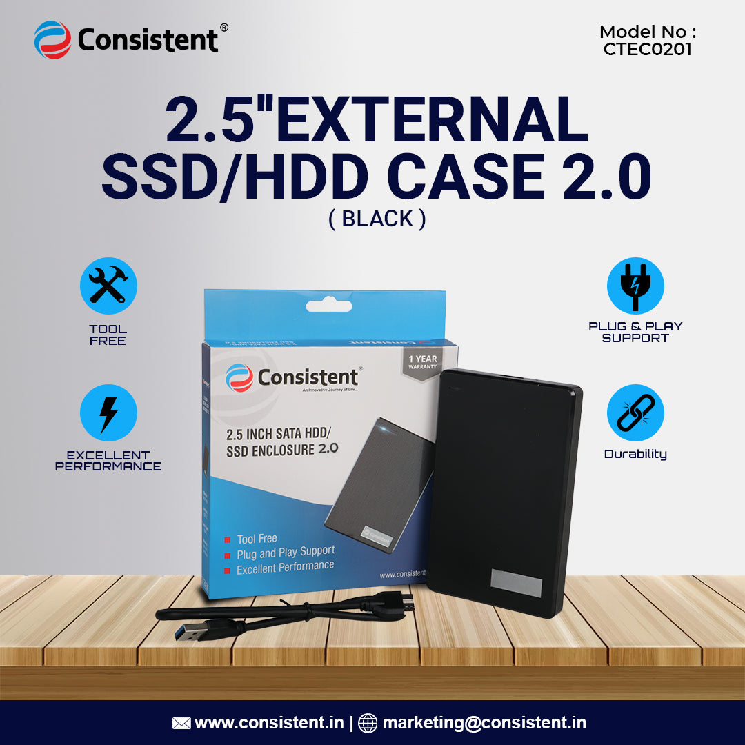 Consistent SATA HDD/ SSD Enclosure Portable External