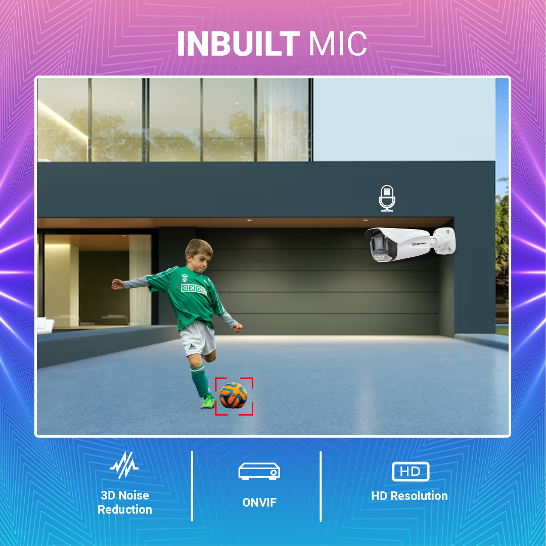 Consistent 4MP Camera Night Hawk Bullet CCTV Security Camera | Multiple Angle Adjustment | 3D Noise Reduction | Inbuilt MIC | Support ONVIF (CT-CM-IBM4MP)