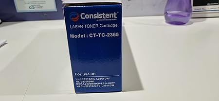 Consistent Laser Toner Cartridge(CTTC2365) Compatible for Brother HL-L2300/L2305/L2320/L221D/L2340-L2700/L2740/L2701DW/HL-L2321D Printers Black Ink Toner