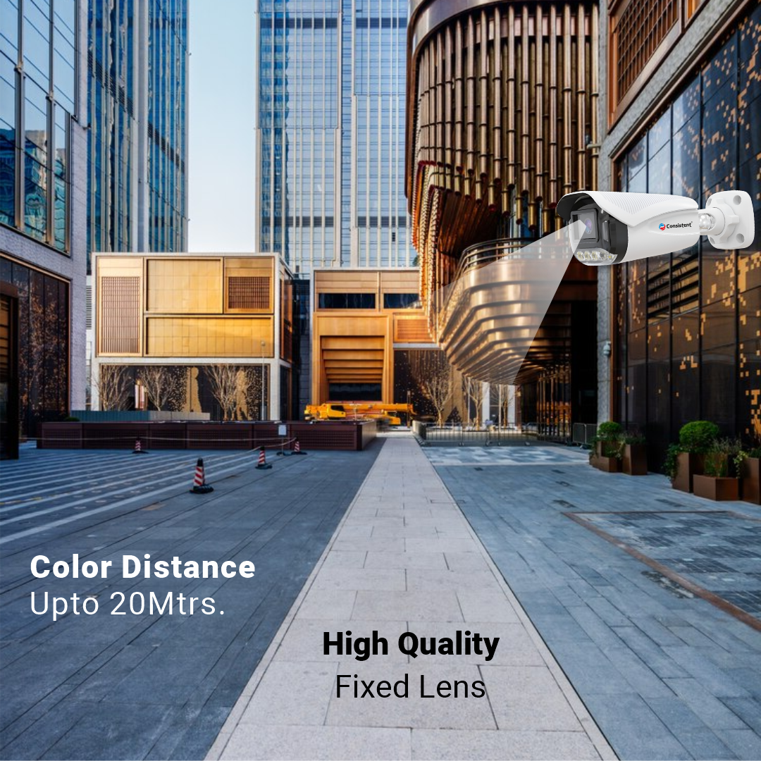 Consistent 4MP Camera Night Hawk Bullet CCTV Security Camera | Multiple Angle Adjustment | 3D Noise Reduction | Inbuilt MIC | Support ONVIF (CT-CM-IBM4MP)