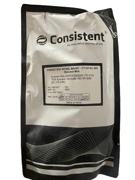 Consistent Royal Magic Copier Powder (CT-CP-KC-001) Use in Kyocera Mita 2020/2035/2050(TC-410) 1035 Kyocera TASKalfa 180/181/200/221(TK-435) Printer and Copier