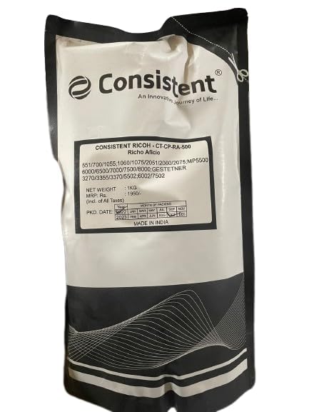 Consistent Copier Powder (CT-CP-RA-500) use in Richo Afico 551/700/1055/1060/1075/2051/2060/2075/ MP5500/6000/6500/7000/7500/8000/ Gestetner 3270/3355/3370/5502/6002/75022014, MP2014HS Printer and Copier