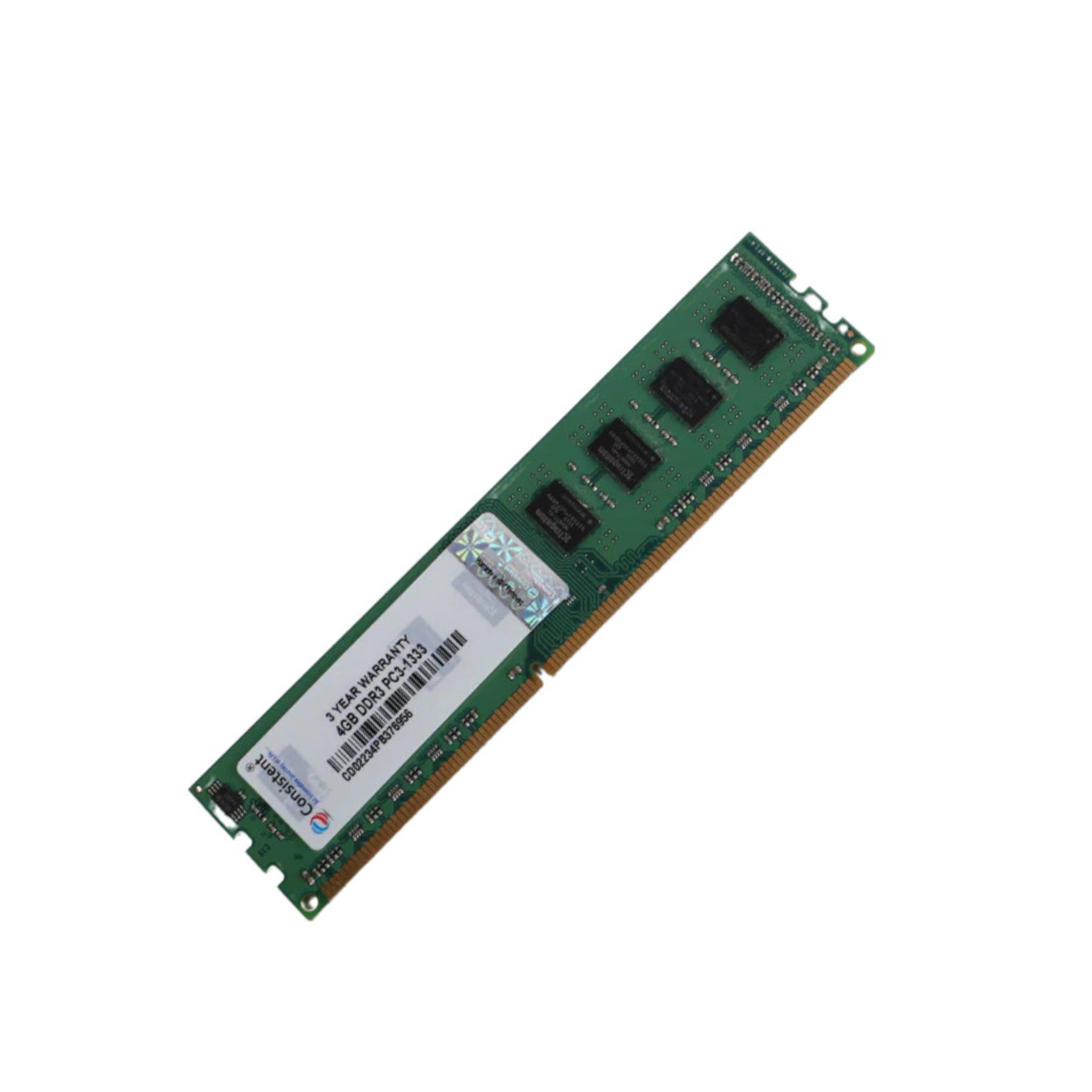 Consistent 4GB DDR3 Desktop RAM,1333MHz 'Reduce power consumption by up to 40% and extend battery life 3 Years Replacement Warranty