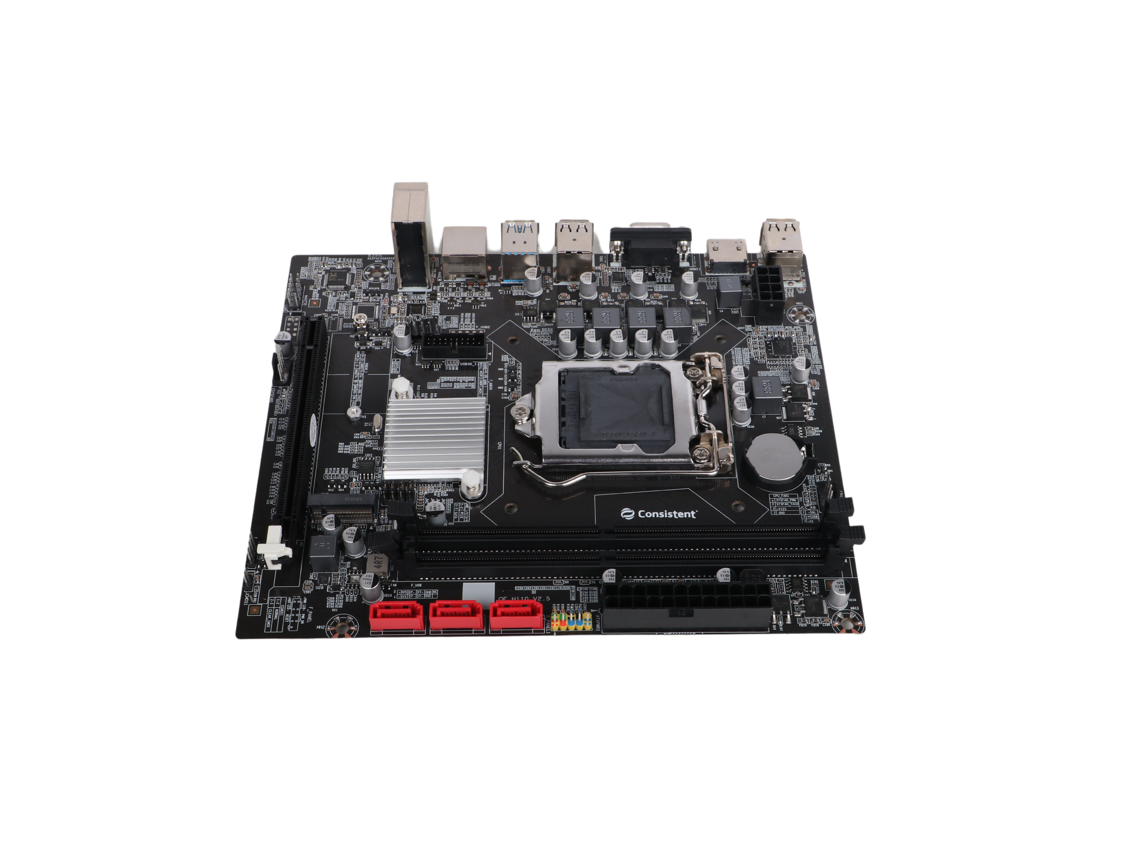 Consistent H-110 Motherboard 6th,7th,8th & 9th Gen i3, i5, i7, DDR4 Slots for RAM , with NVME/NFGG Slot, Motherboard with Sound Card, SATA III, 3 Years Warranty