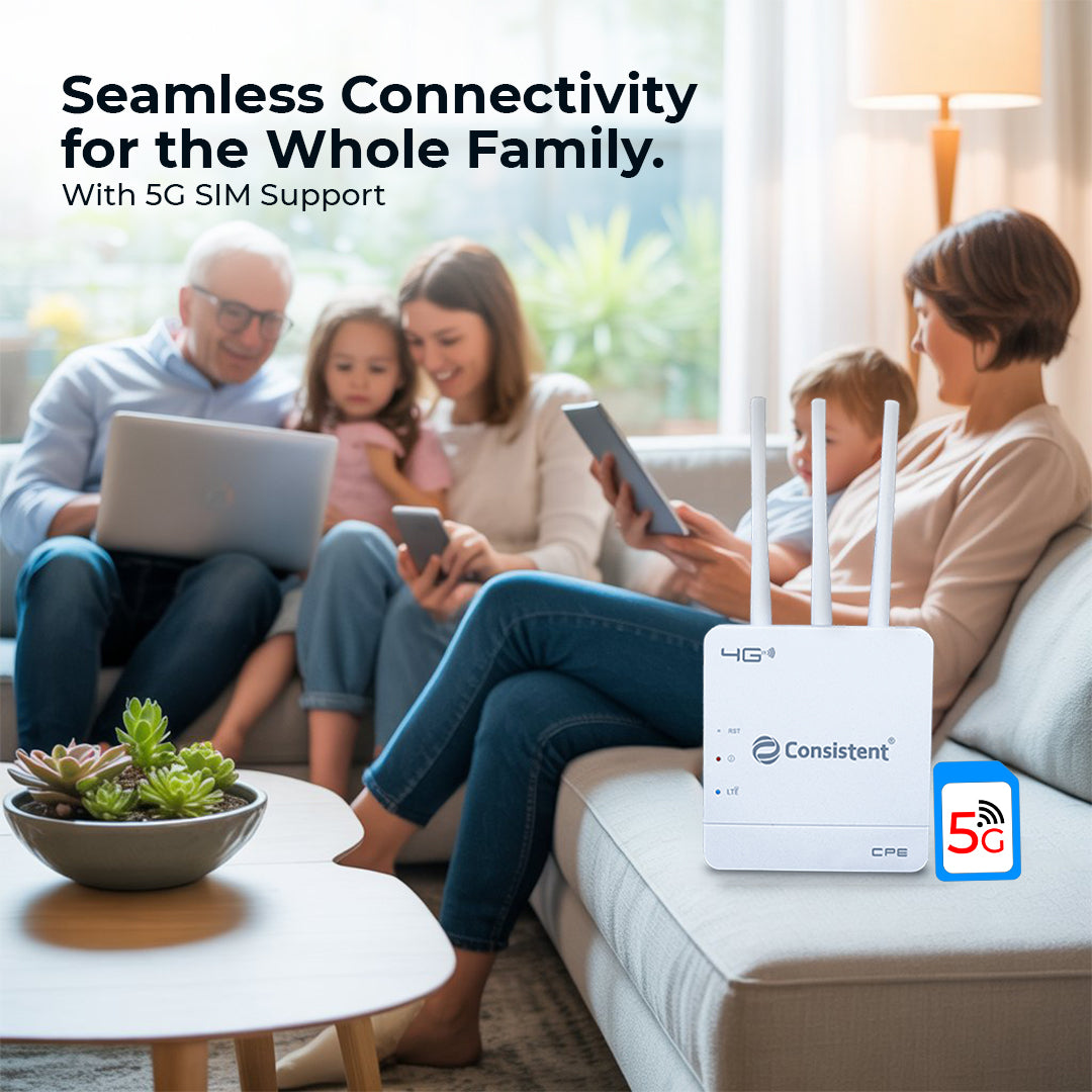 Consistent wifi6 4G Router Velocity (CT-4GR-TAW6) IPv6 Compatible | AP/RE/WISP Mode | Parental Control | Single Band | Guest Network - White