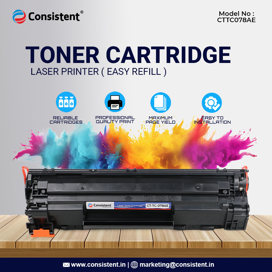 Consistent Laser Toner Easy Fill (CTTC078AE) Easy to use Compatible for Wide Usage eco Friendly 1600 Pages Yield for use in Hp Laser Jet pro P1005/P1006/P1100/Pro M1132/M1210/M1212NF