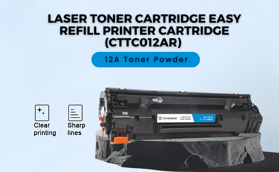 Consistent Laser Toner Cartridge Easy Refill Printer Cartridge (CTTC012AR) | Toner Cartridge| High-Quality Cartridge| Precise Printing| Easy Installation| Cost-Effective