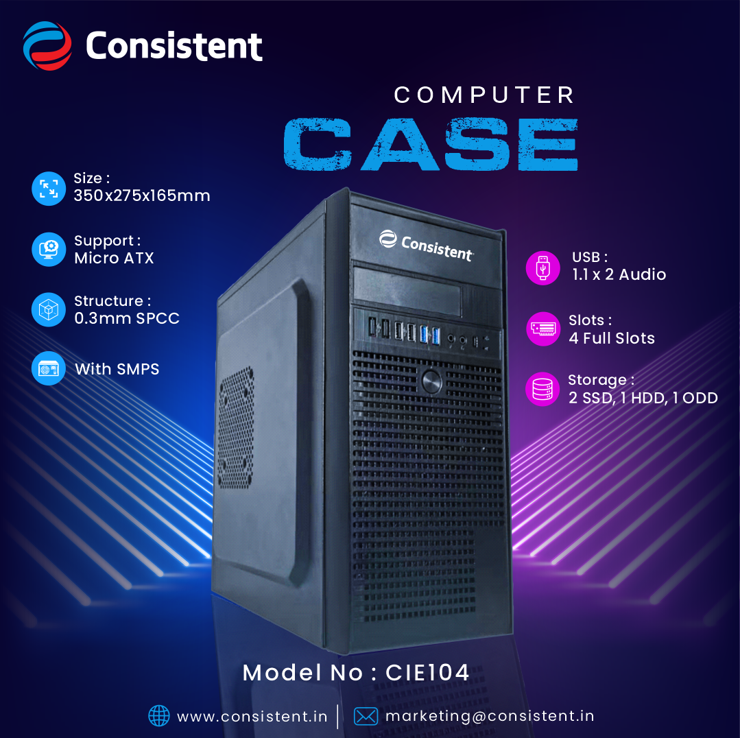 Consistent Computer Cabinet with Power Supply 104