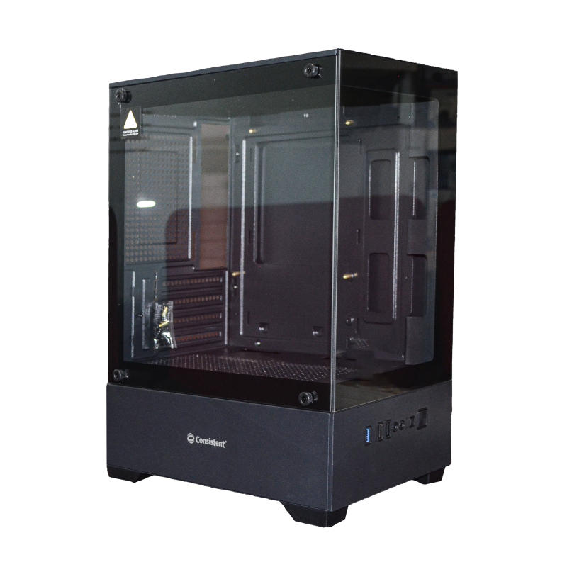 Computer PC Case (CIP501) Black Nebula Computer Case/Gaming Cabinet - Black | Support ATX, M-ATX, ITX