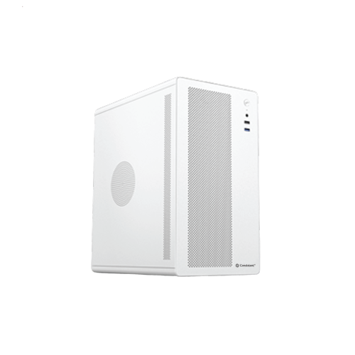 Consistent 502 White PC Case/SMPS, Computer Case 4 Full Slots VGA Max 250mm Bold Design for Bold Performance.