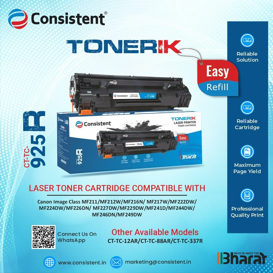 Consistent Laser Toner Cartridge(CTTC0925R) Easy Refill Cartridge | Toner Cartridge | Reliable Printing| Consistent Quality| High Yield| Cost-Effective| Easy Installation