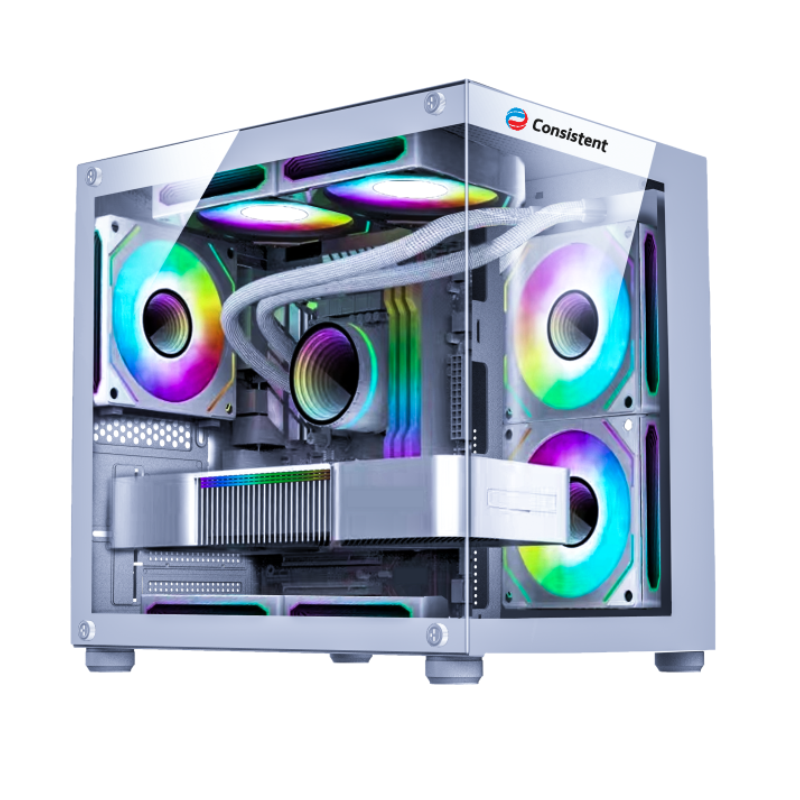 CIG2005 Consistent Gaming PC Case, White Sniper Computer Case/Gaming Cabinet, Supports ATX, Micro-ATX, ITX