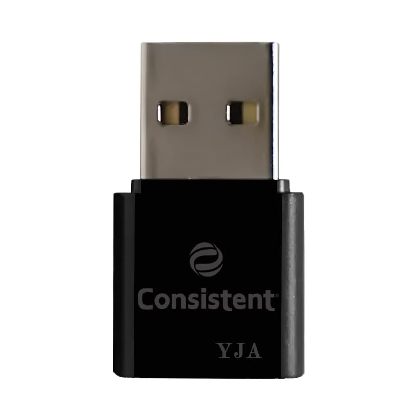 Consistent WiFi Mini USB Adapter 150Mbps WiFi USB Mini Adapter Supports, Wireless Data, Comes with Advanced Security WPA/WPA2 encryption Standards(Black)
