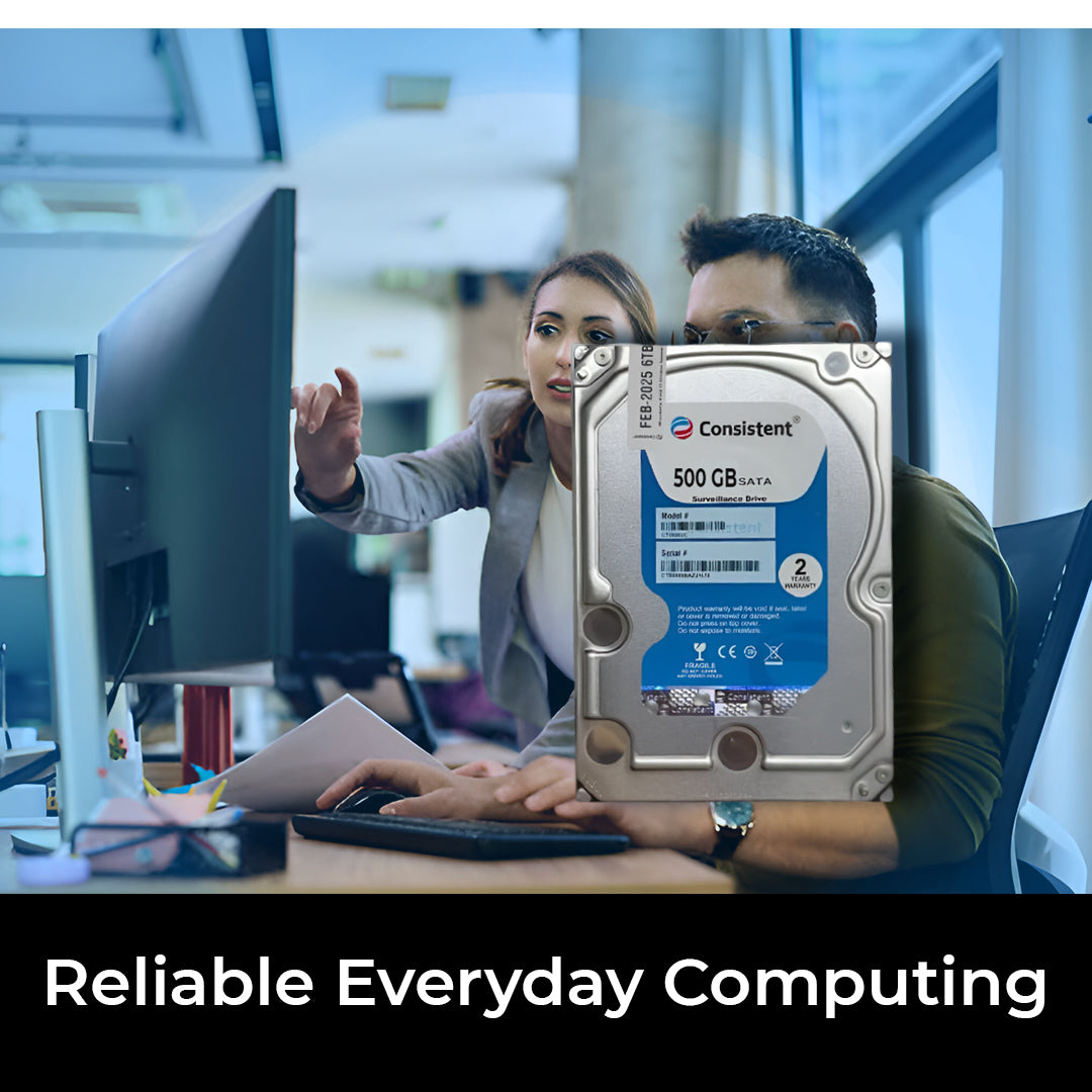 Consistent 500 GB SATA Internal Hard Drive, 3.5 Inch, High Performance Desktop HDD with 2 Years Warranty.