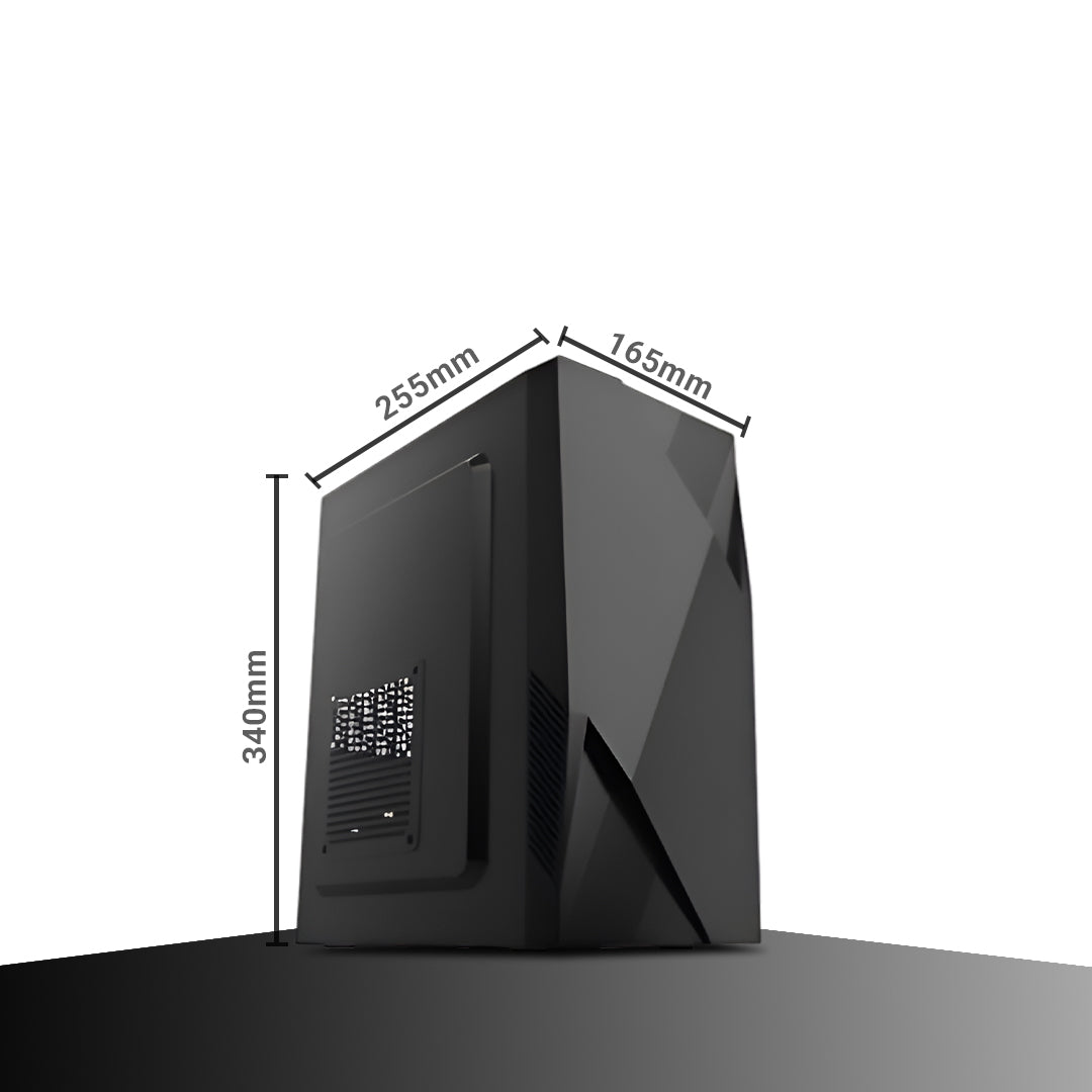 Consistent InfoSystems PC case with compact design, four full slots, and VGA max 250mm for efficient computer build.