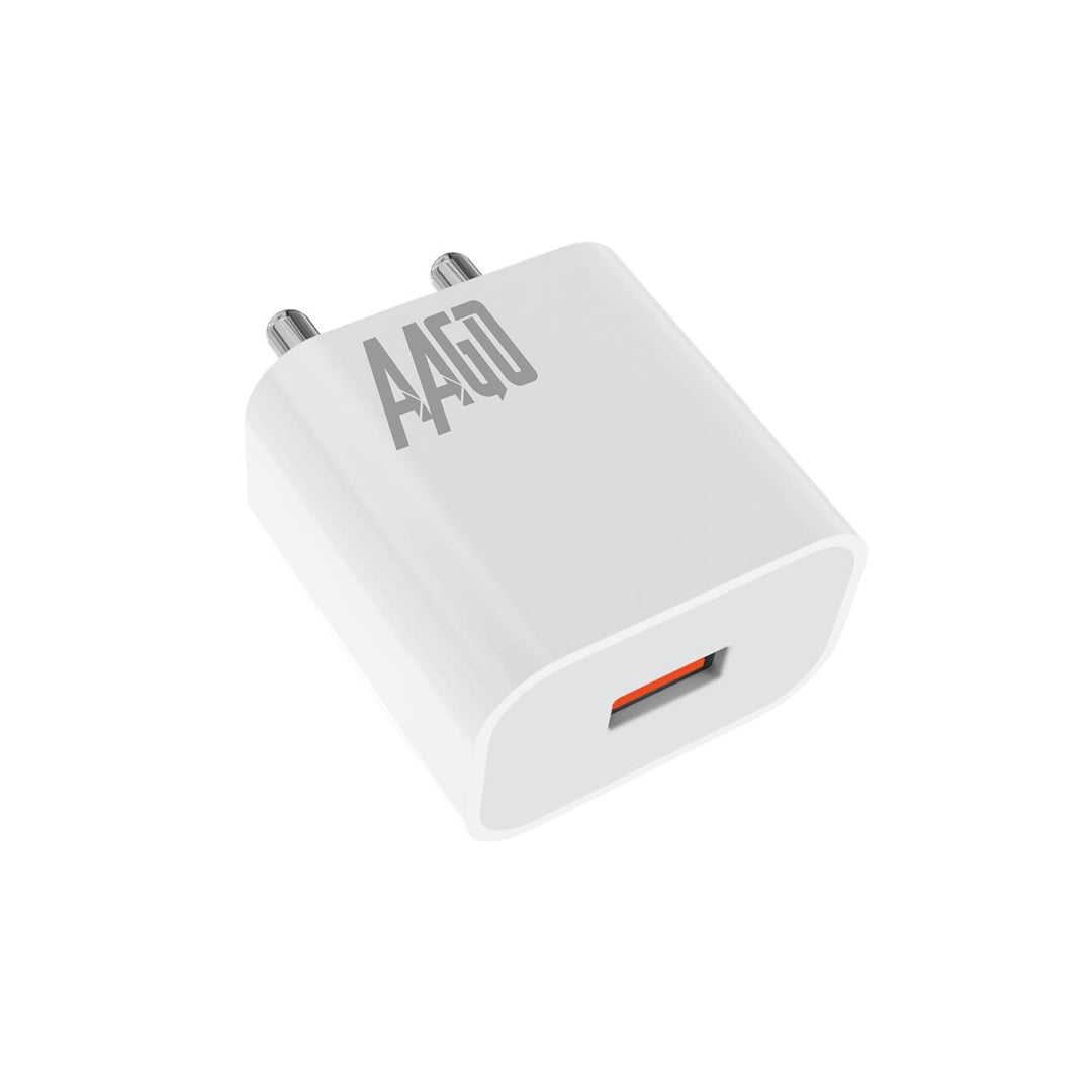 AAGO AgGO 10W Single USB Charger with Micro USB Cable | Fast & Safe Charging Adapter | AG-MA10WU