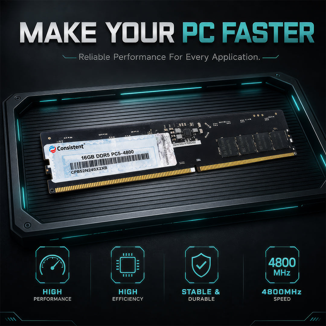 Consistent 16GB DDR5 Yeti Desktop Ram for PC 4800mhz with life time warranty Works with DDR5-enabled motherboards and processors for next-generation computing systems