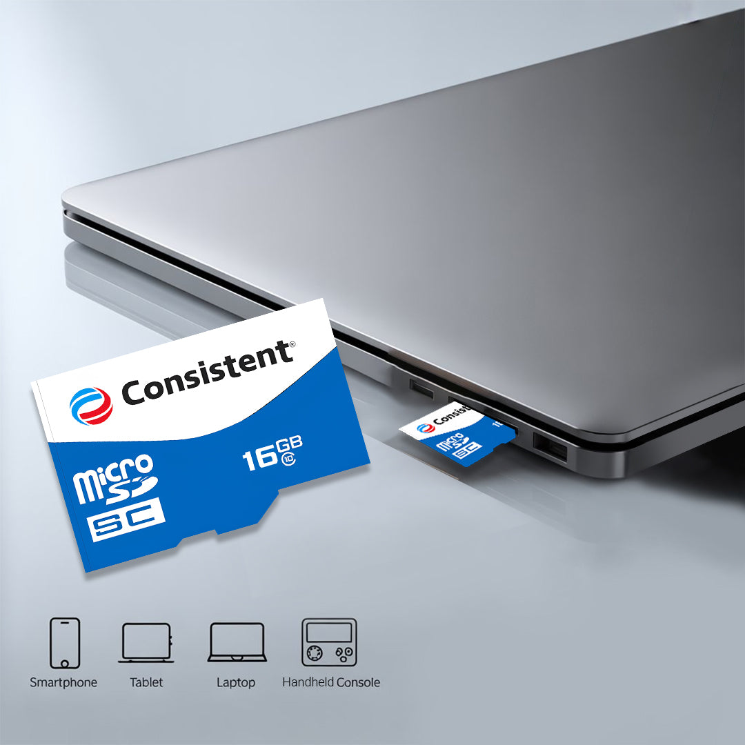 Consistent Micro SD Card 16Gb, High Performance 5 Year Warranty.