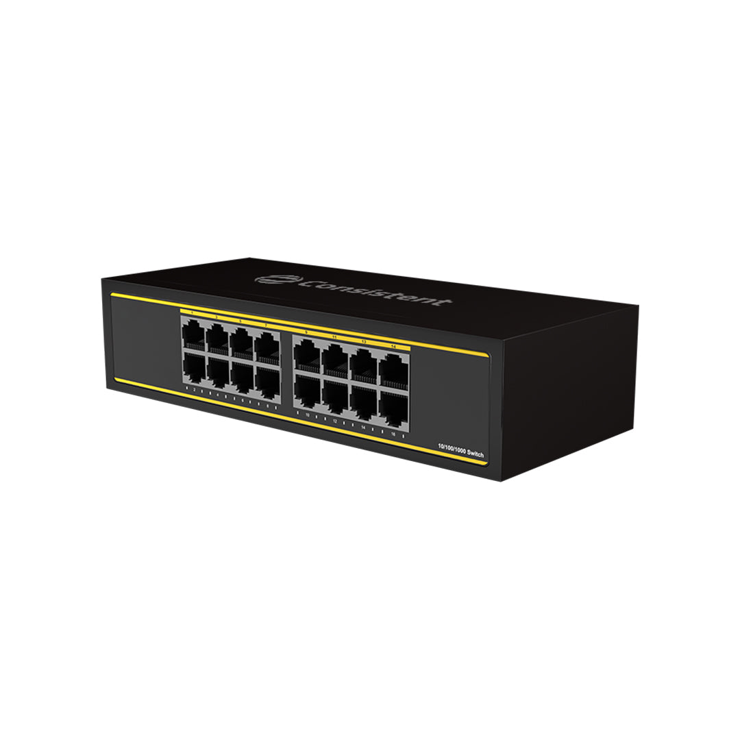 Consistent 16-Port Gigabit Ethernet Desktop Switch – (CT-DS-16PG)