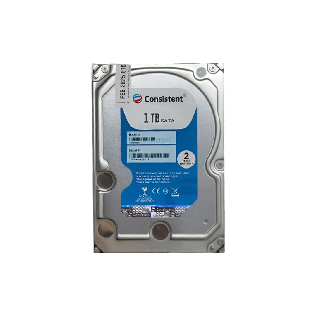 Consistent 1 TB SATA Internal Hard Drive, 3.5 Inch, High Performance Desktop HDD with 2 Years Warranty.