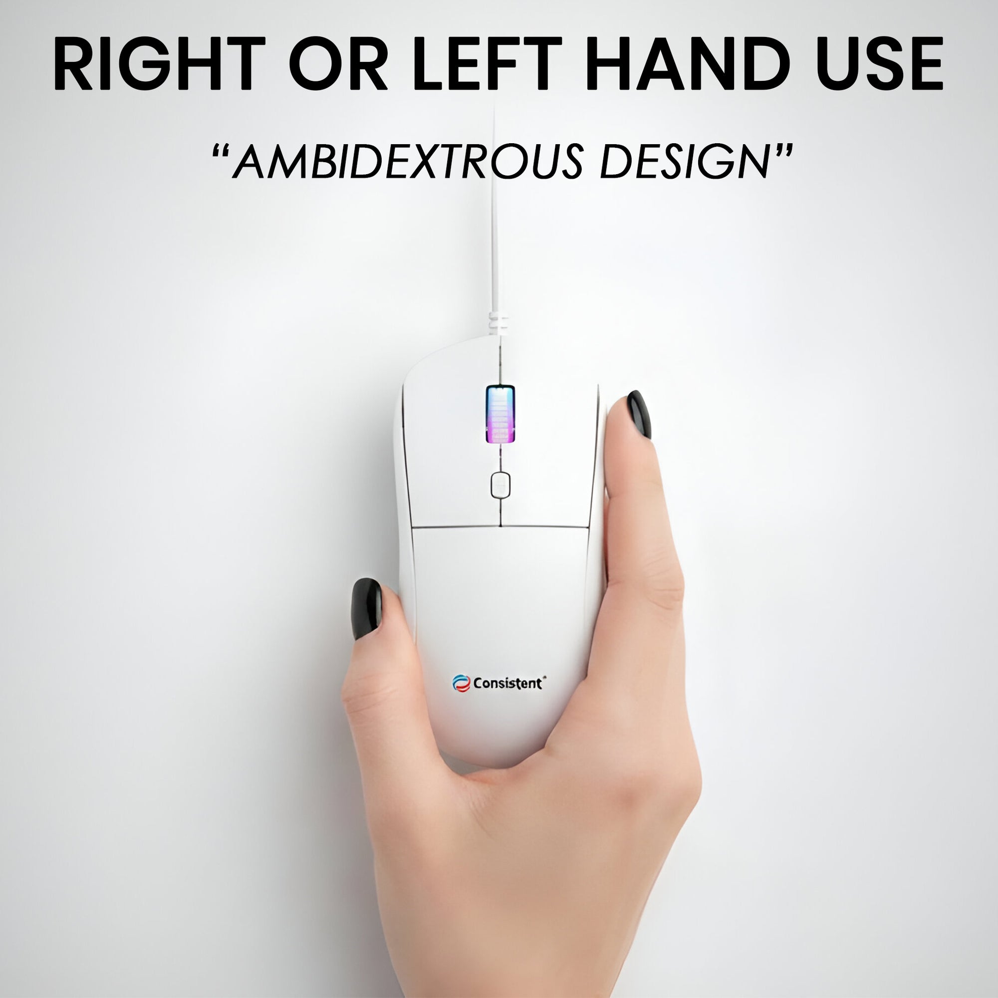 Consistent Razor Wired Gaming Mouse CTGM1152 showing ergonomic design, multiple programmable buttons, and wired connection.