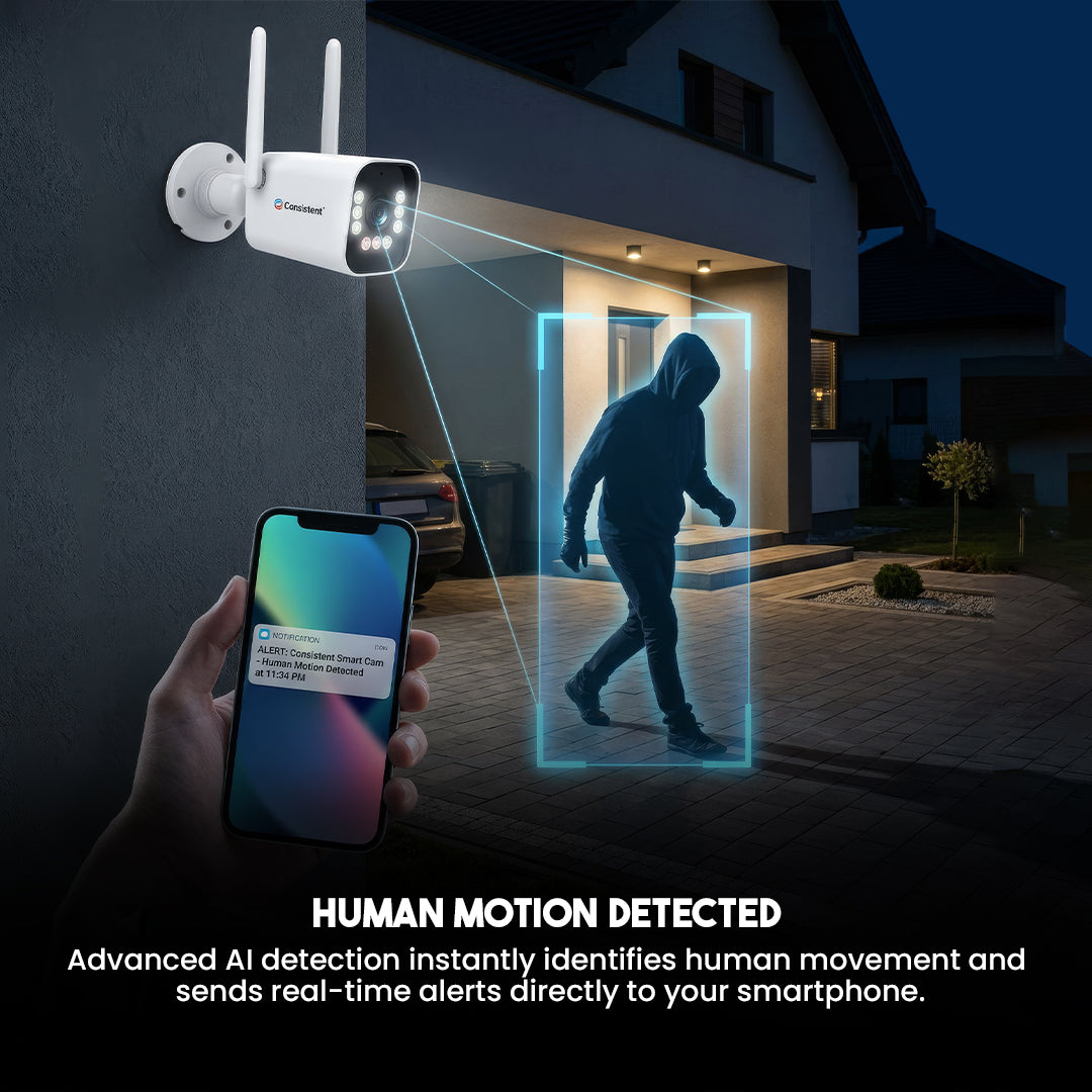 Consistent 3MP Smart Wi-Fi Bullet Camera CEYE Series | IP66 Outdoor Security Camera | Human Detection | CT-CM-BW3M