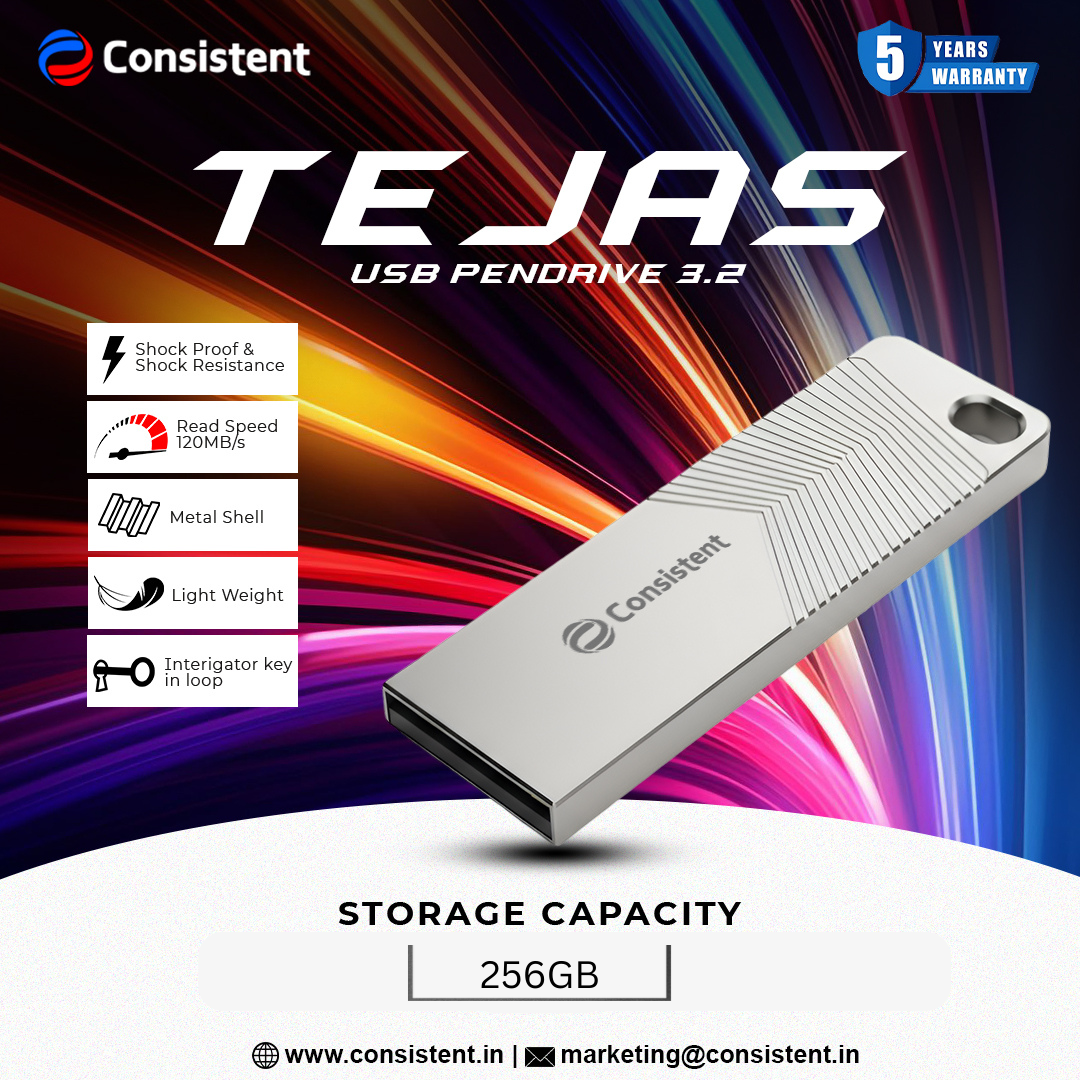 CONSISTENT 3.2 TEJAS USB PEN DRIVE 256GB (CTP532256)
