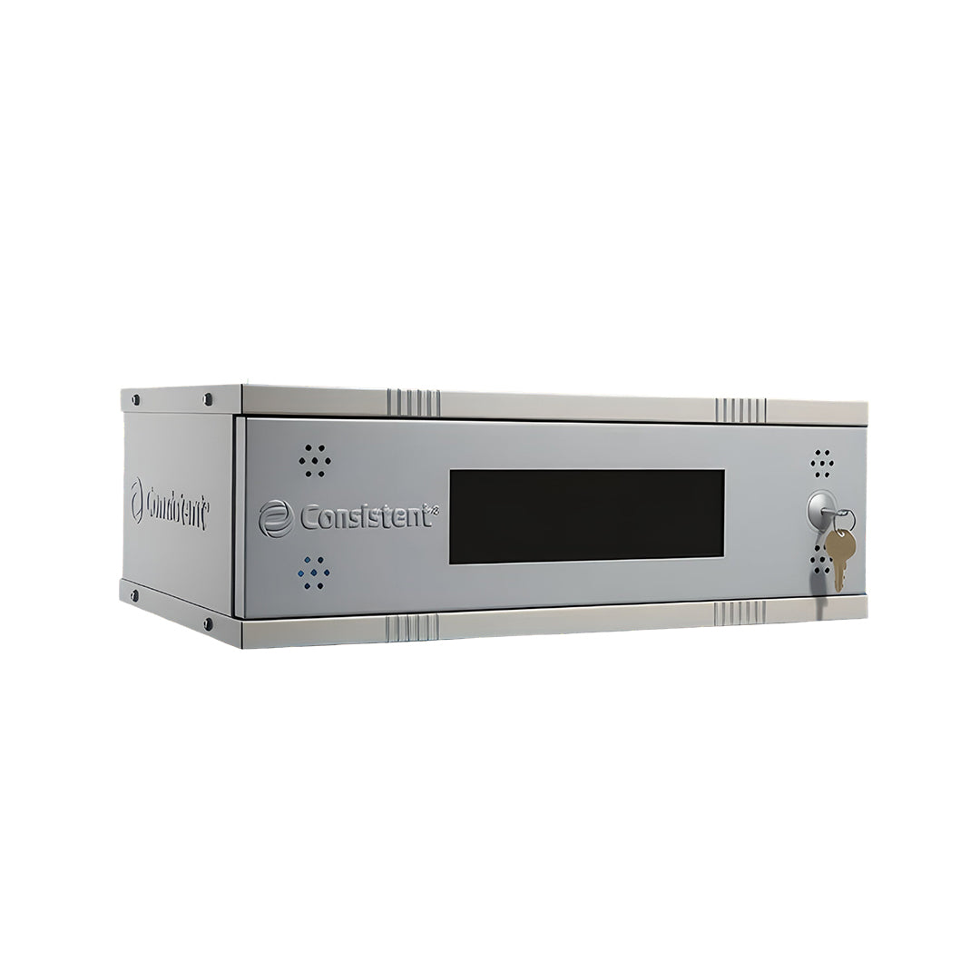 Consistent Wall Mount DVR 2U Rack for DVRs/NVRs/Switches Metal Body 2U Size (White&Gray)