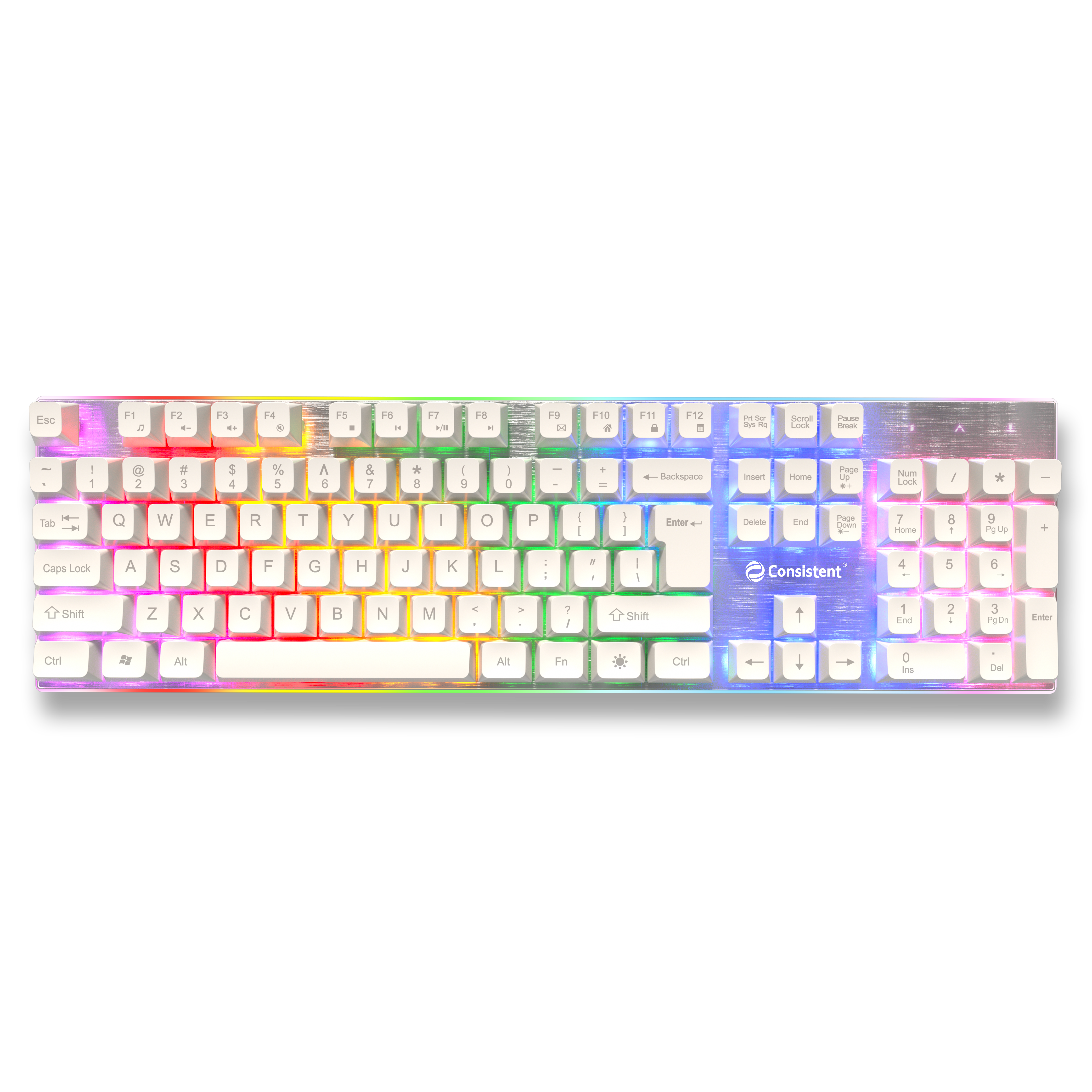 Consistent Waves Gaming Wired Keyboard (CTGK1110) for Windows, USB Plug-and-Play, Keystrokes, Copper Wired, Stylish Slim Design, 1.5m Cable Length.