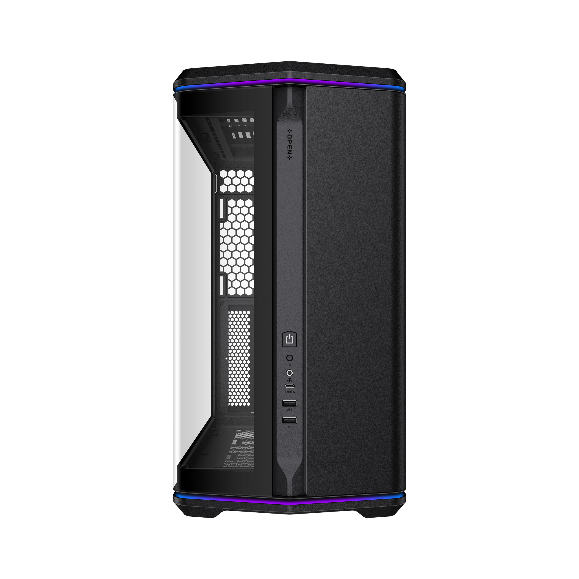 Consistent TITTAN Mid-Tower Gaming Cabinet with Tempered Glass (CIG2018) Black