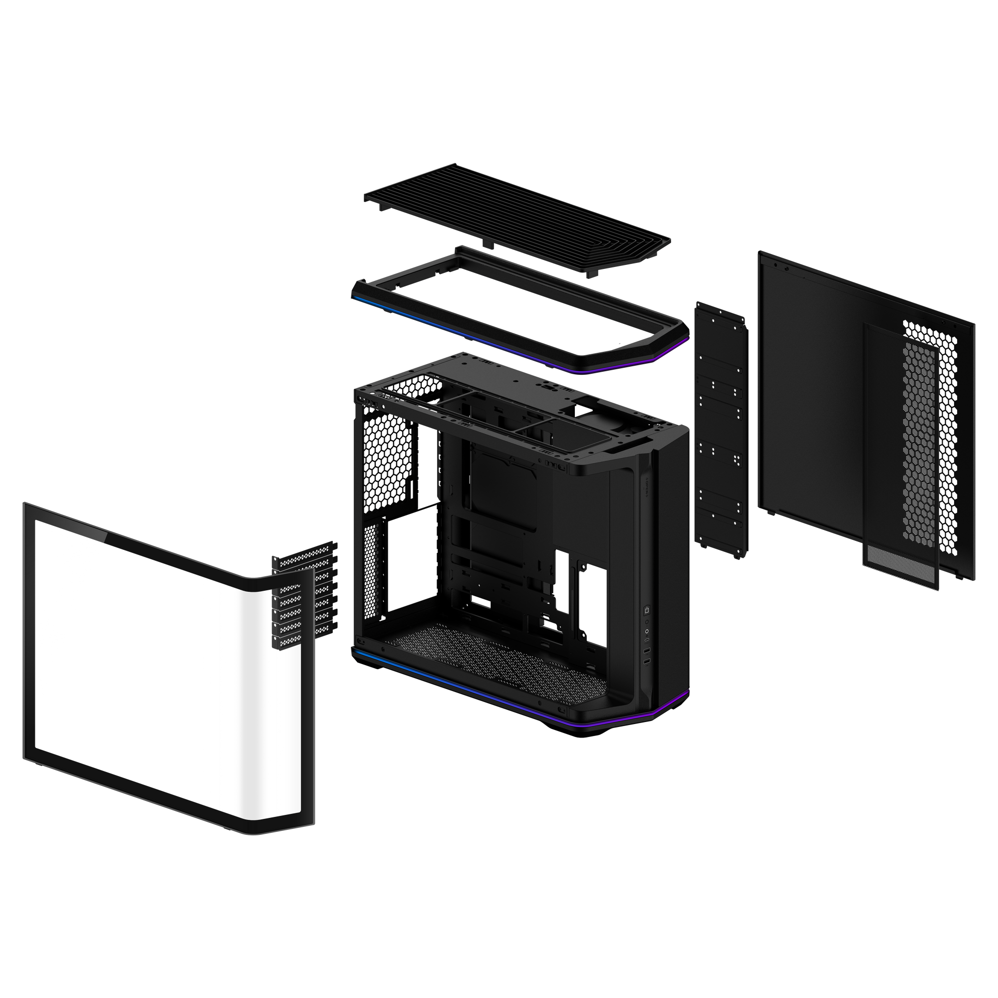 Consistent TITTAN Mid-Tower Gaming Cabinet with Tempered Glass (CIG2018) Black