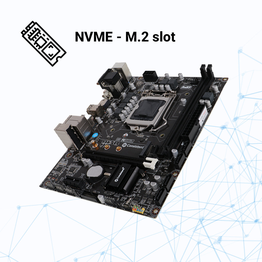 Consistent H-310 Motherboard 8th, 9th Gen i3, i5, i7, DDR4 Slots for RAM, with NVME-M.2 Slot, Motherboard with Sound Card, SATA III, 3 Years Warranty