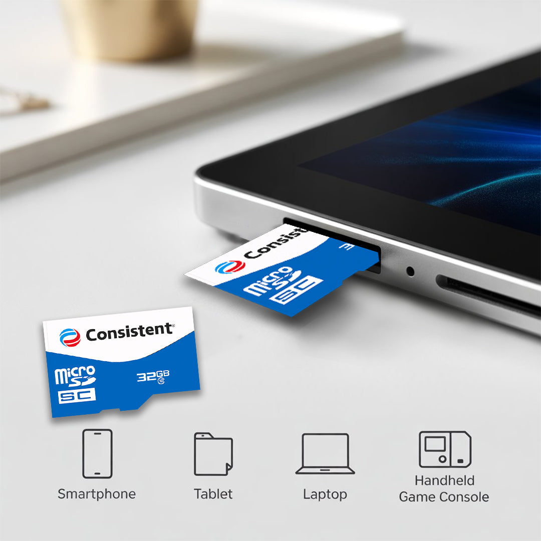 Consistent Micro SD Card 32Gb, High Performance 5 Year Warranty.