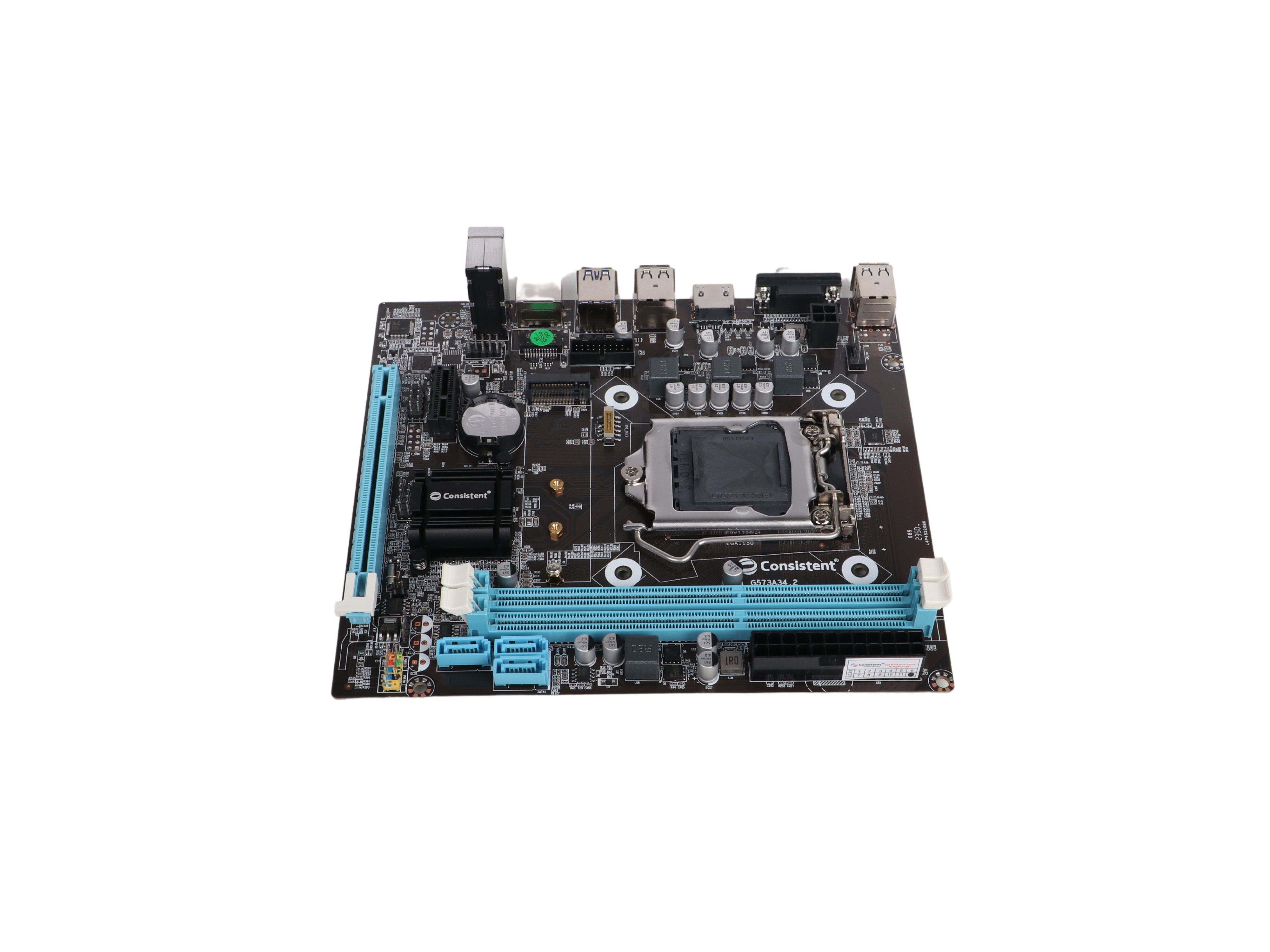 Consistent H-81 Motherboard 4th Gen i3, i5, i7, DDR3 Slots for RAM, with GMA 950 Graphic Card, Motherboard with Sound Card, SATA 2&3, 3Y Warranty