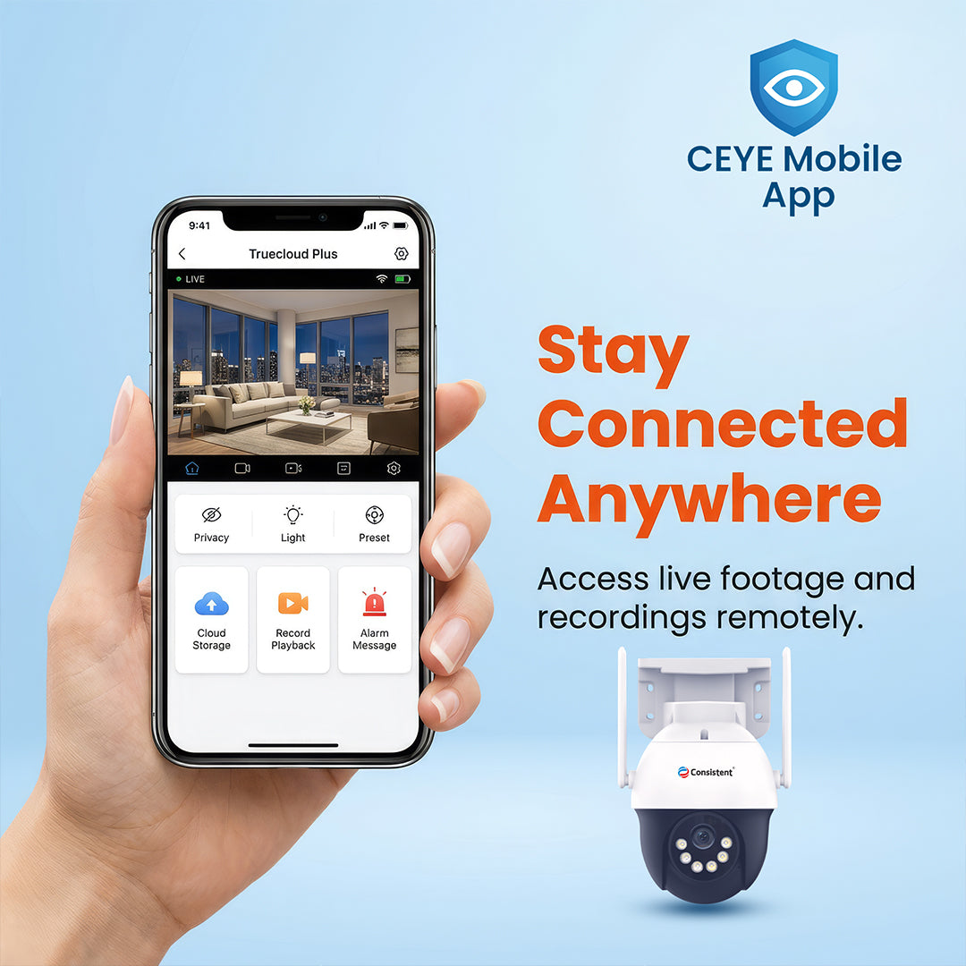 Consistent 3MP Wi-Fi Mini PT Camera CEYE Series || CT-CM-3MWPT