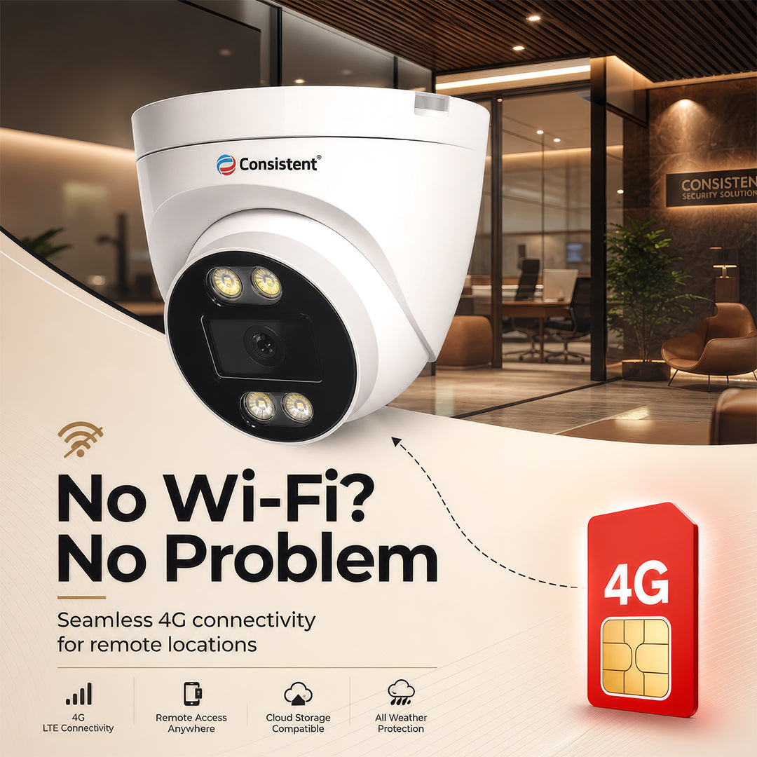 Consistent 4G 3MP CCTV Dome Camera from CEYE Series by Everest Store, showcasing all-time color 3MP video quality in a sleek dome design.
