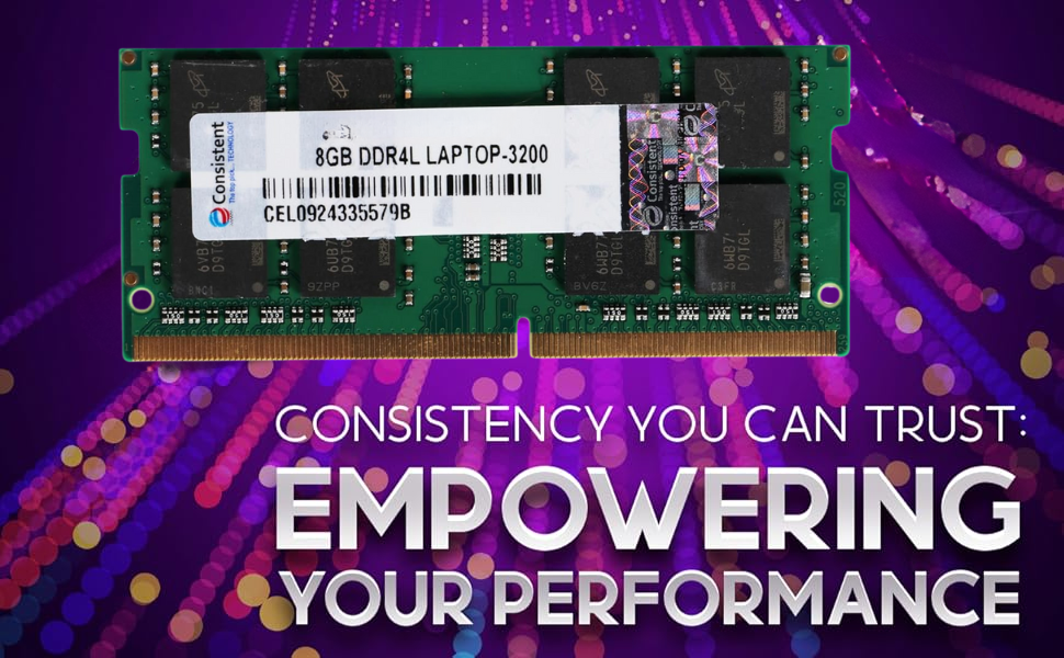 Consistent 8GB DDR4 RAM 3200Mhz Laptop RAM, Plug-and-Play, No Additional Drivers Required with 3 Year Warranty module is perfect for upgrading your old laptop.