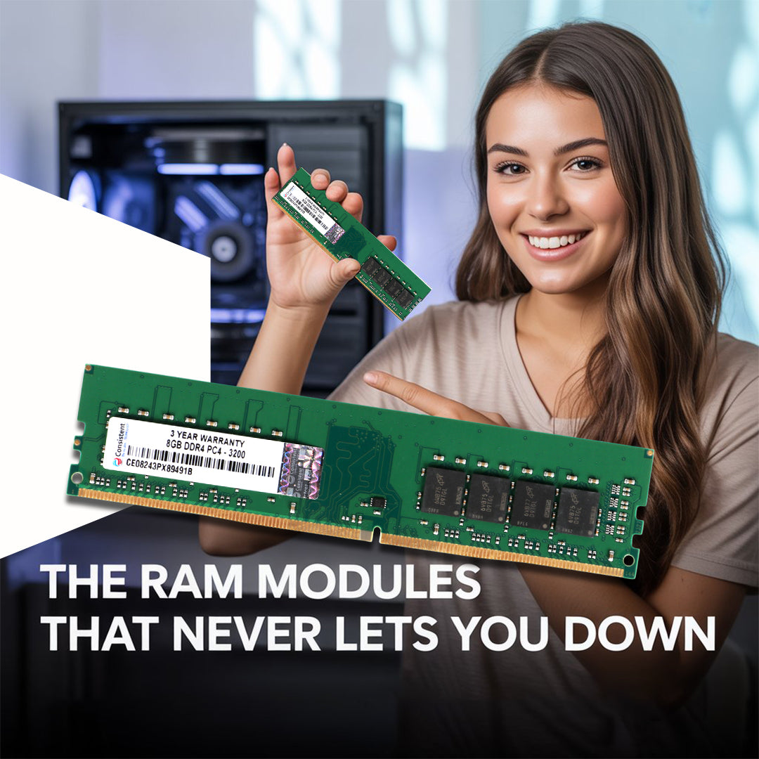 Consistent 8GB DDR4 RAM 3200Mhz Desktop, Plug-and-Play  No Additional Drivers Required with 3 Year Warranty Ram for desktop DDR4-compatible motherboards.