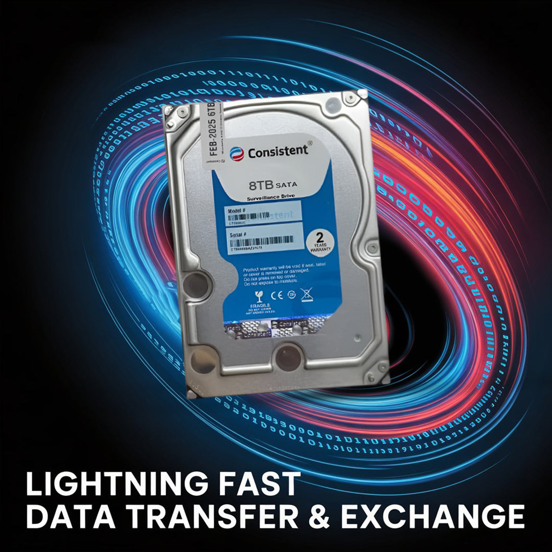 Consistent 8TB SATA Internal Hard Drive, 3.5 Inch, High Performance Desktop HDD with 2 Years Warranty.