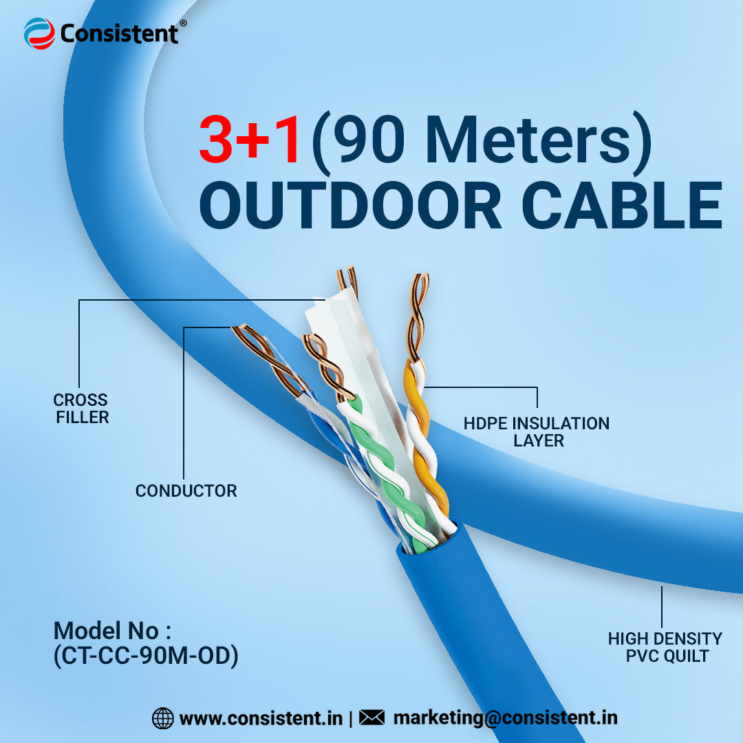 3+1  90 Meters Outdoor Cable