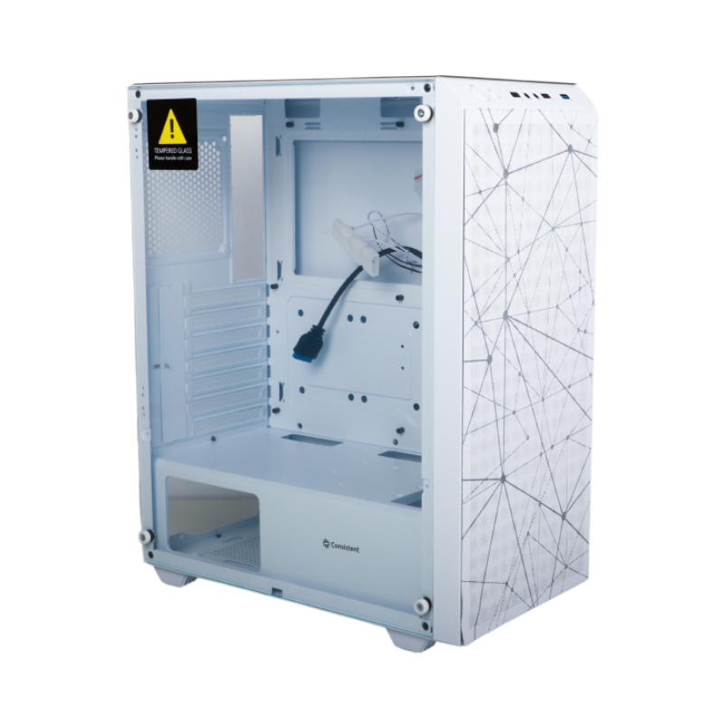 Consistent Nexus Gaming Cabinet 2003 | Slots - 4Full Slot | VGA Max- 250mm | CPU Max-150 mm | USB -1.1 x 2 Audio.