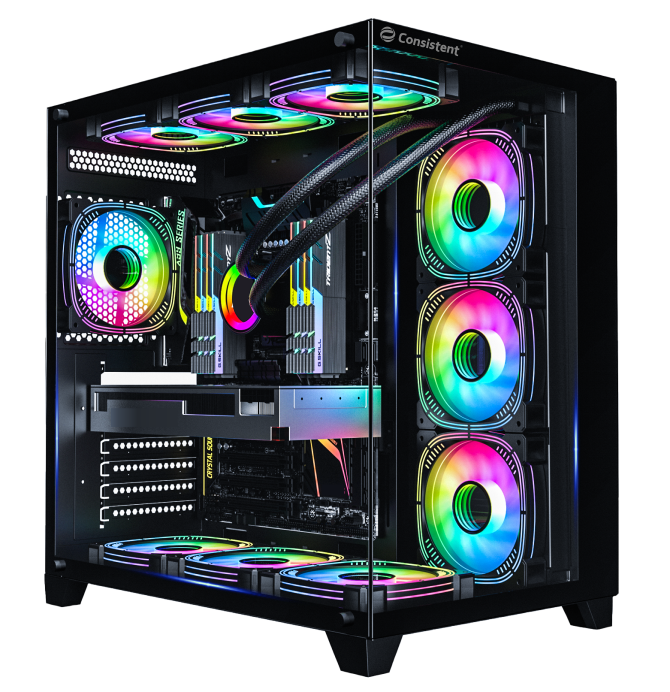 Consistent Defender Gaming Cabinet 2013 | Support: Micro ATX/Mini-ITX | Front Port : USB2.0 * 2+USB3.0 * 1+HD Audio| Both Side Tempered Glass