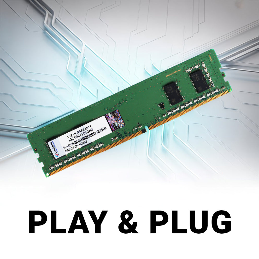 Consistent 4GB DDR4 Desktop RAM,2400MHz 'Reduce power consumption by up to 40% and extend battery life 3 Years Replacement Warranty