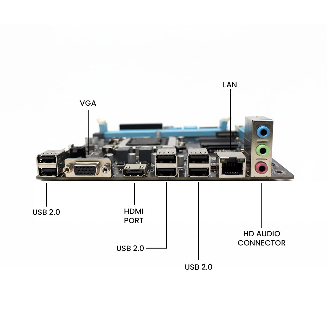 Consistent Motherboard CMB H61 With NVME/NGFF- M.2 slot , 3 years Warranty
