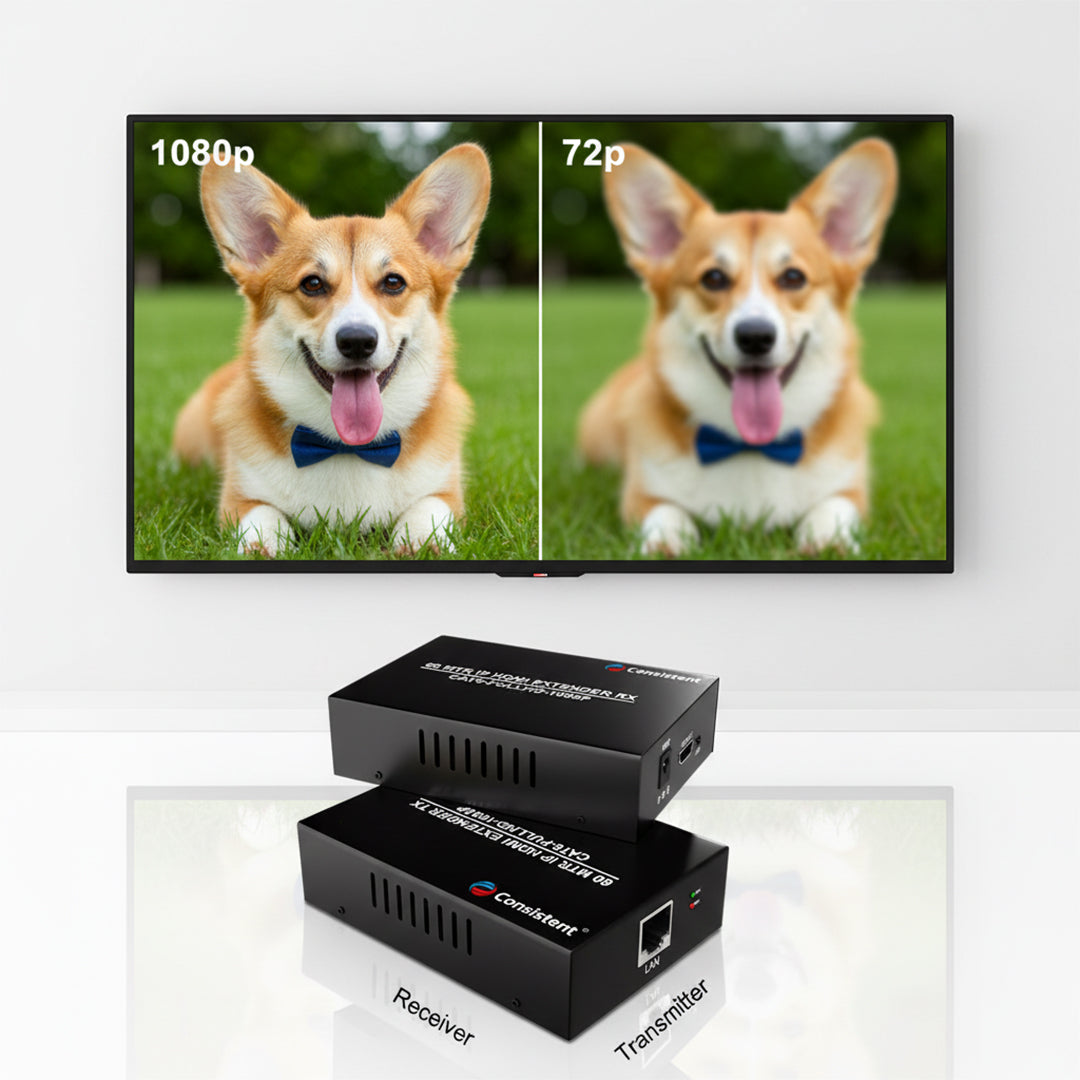 HDMI 60-meter KVM extender by Everest Store with keyboard, video, and mouse connectivity for long-distance signal transmission