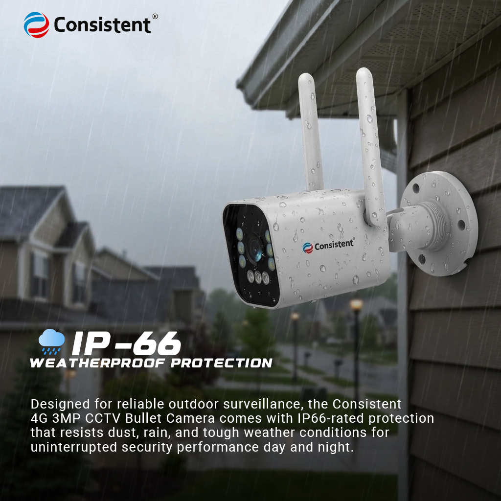 Everest Store Consistent 4G 3MP CCTV Bullet Camera in all-time color, IP-66 weatherproof, CEYE Series, model CT-CM-B4G3M