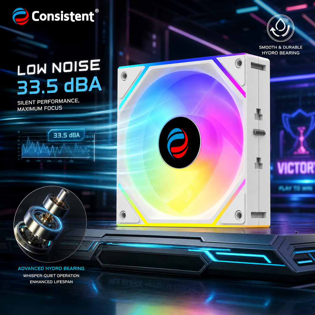 Consistent CoolWave ARGB Magnet Fan 120mm (CTAMA101)