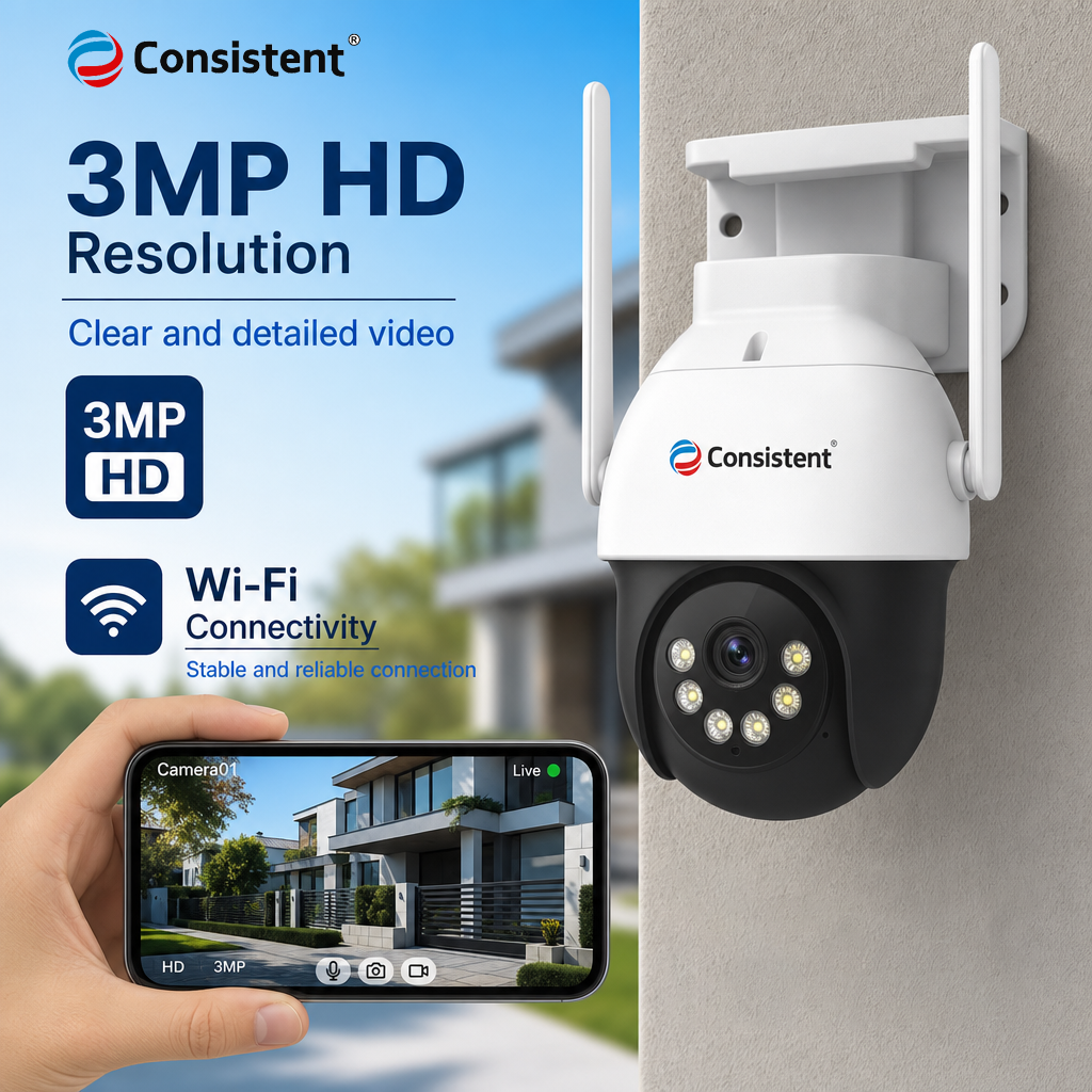 Consistent 3MP Wi-Fi Mini PT Camera CEYE Series || CT-CM-3MWPT