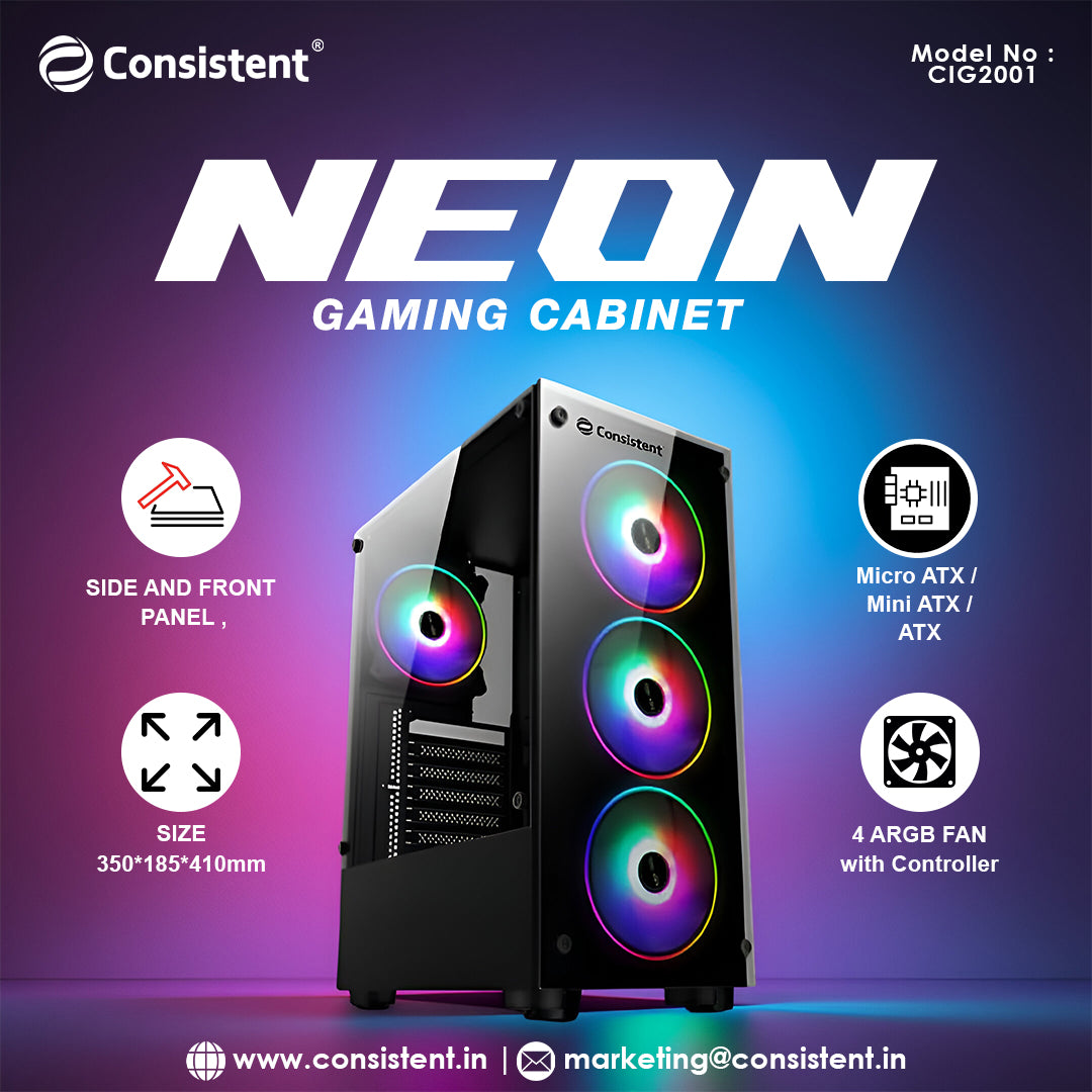 Consistent Neon Gaming Cabinet 2001